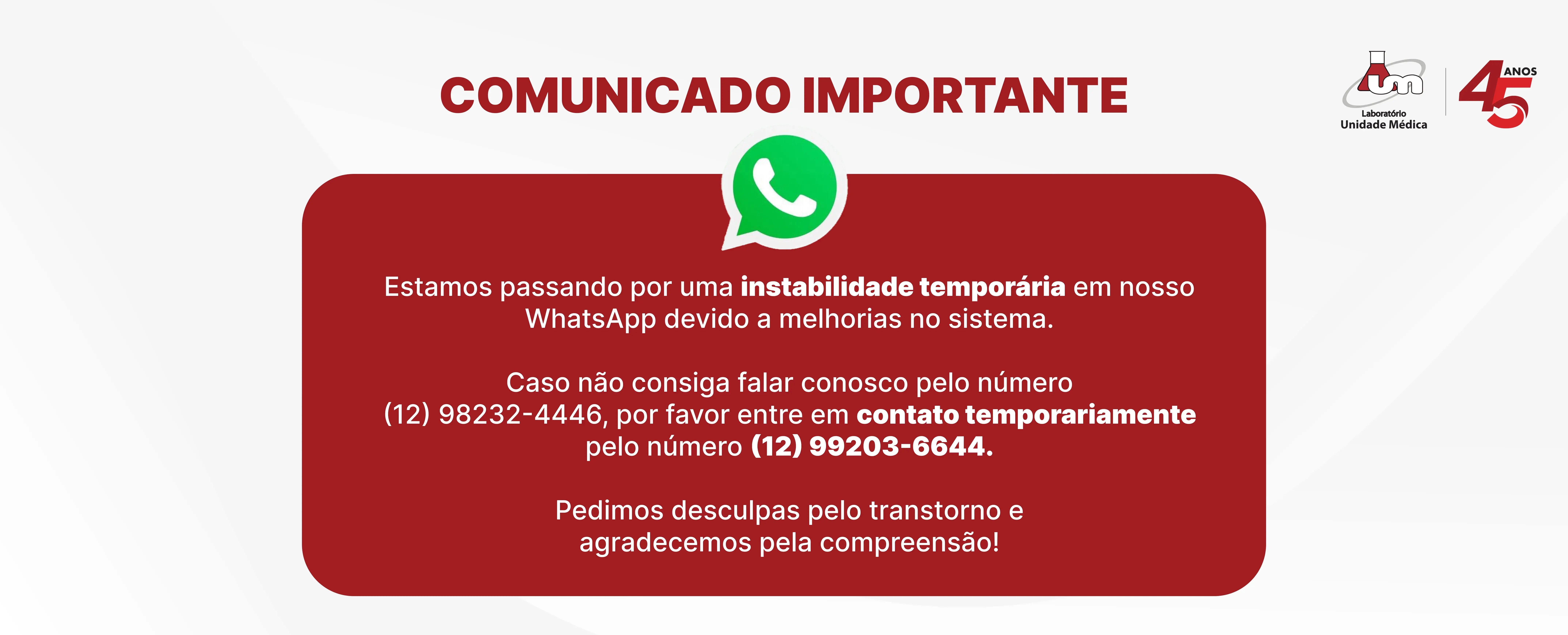 Laboratório Unidade Médica - Contato WhatsApp